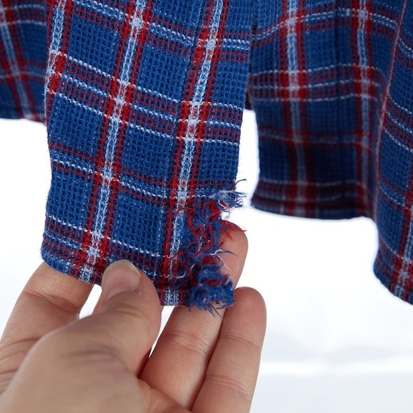 Vintage Tommy Jeans Plaid Flannel Button Front Cotton Thermal Men's XXL - Picture 3 of 5